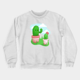 Cute Cactus Buddies Crewneck Sweatshirt